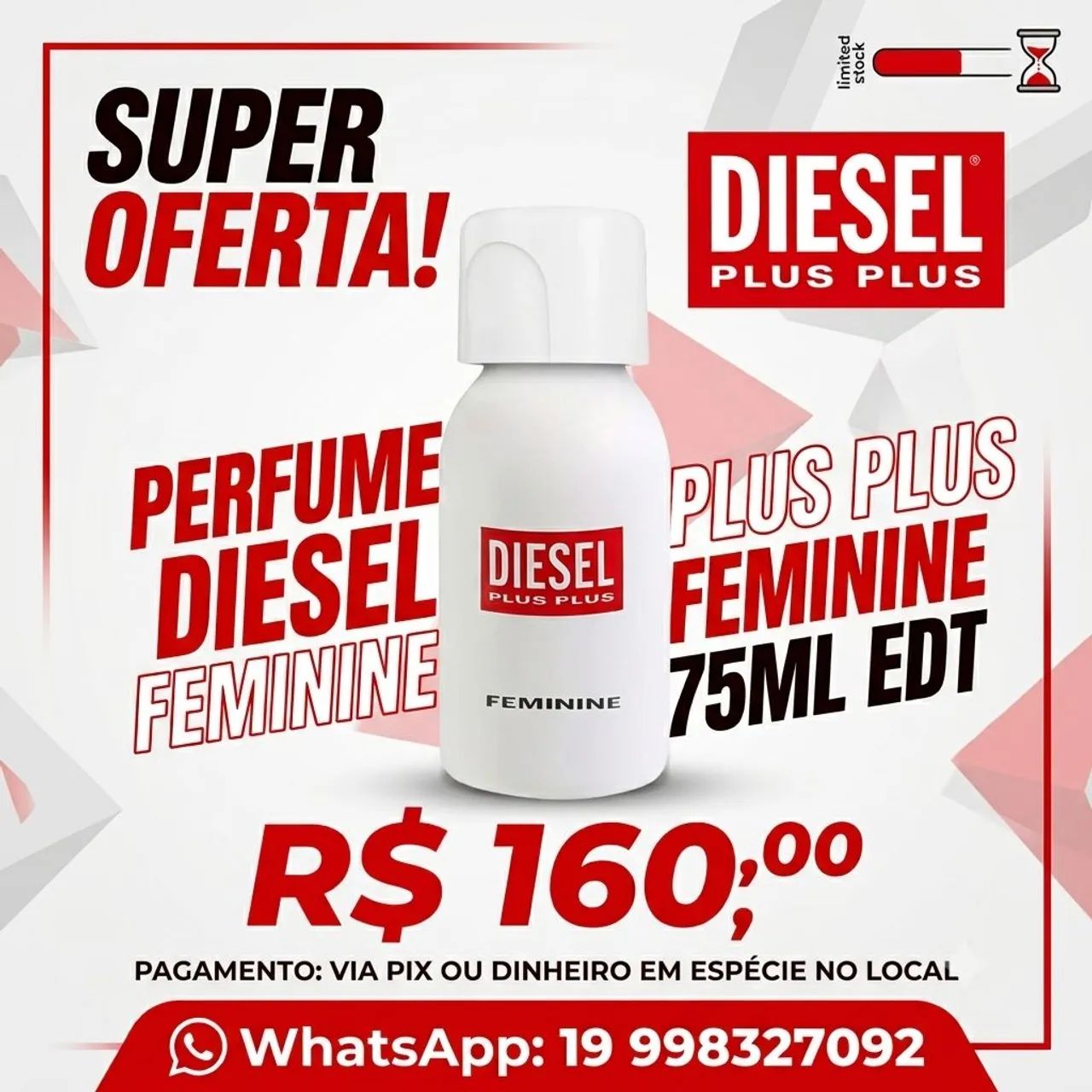 Perfume diesel plus plus feminino 