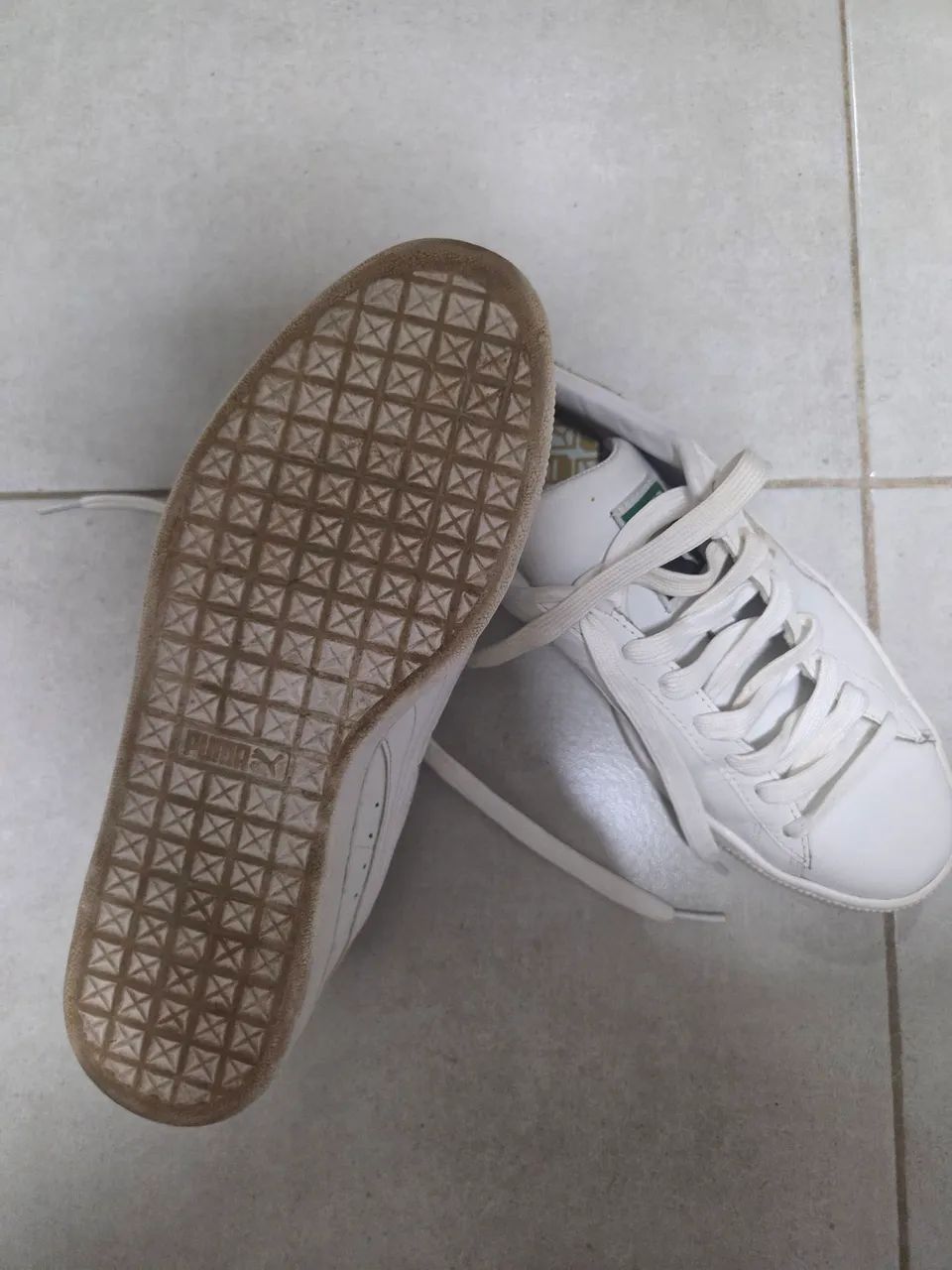Tênis Puma Branco - Couro - Foto 3