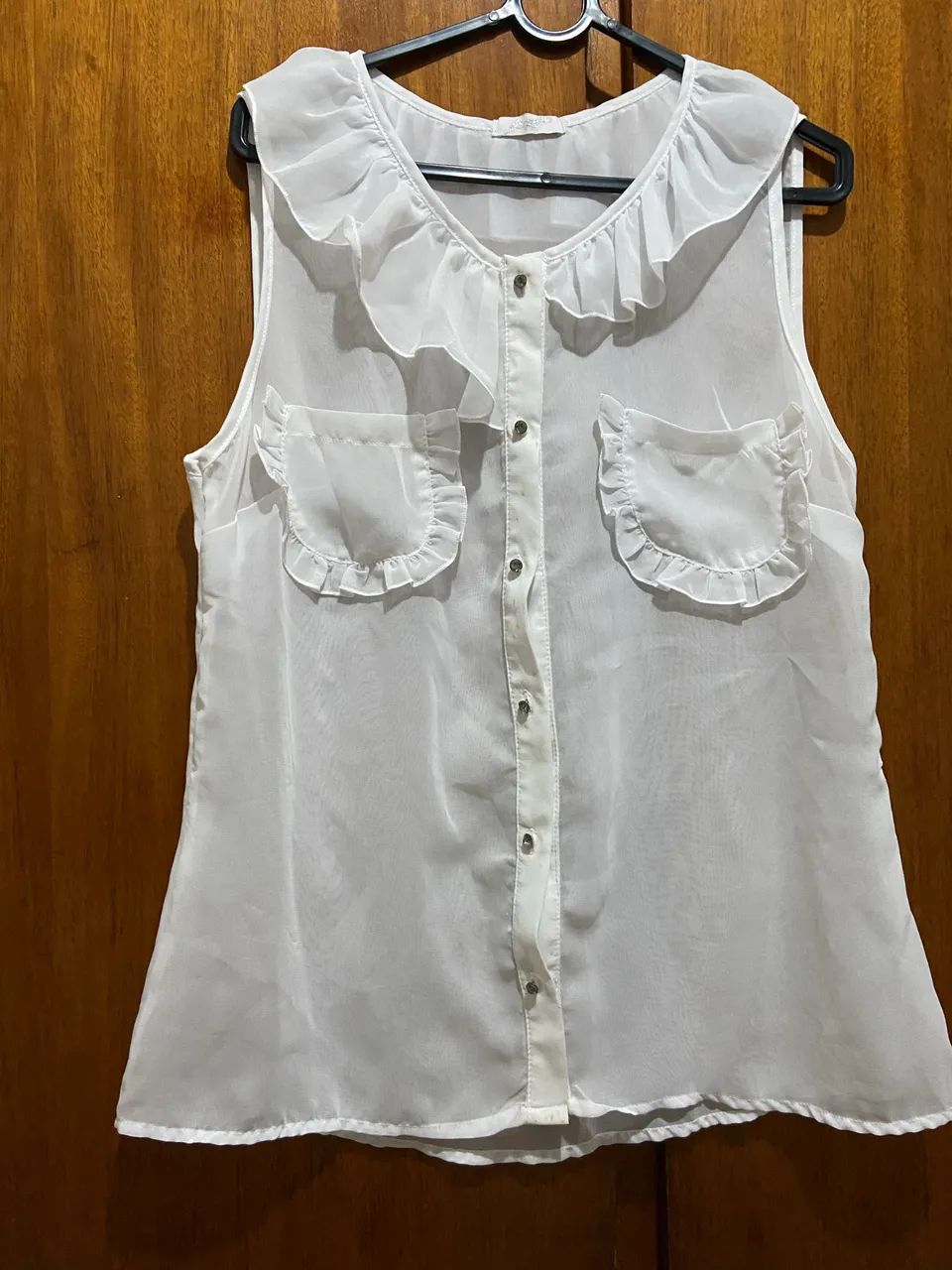 Lote de 5 blusas off white - Foto 4