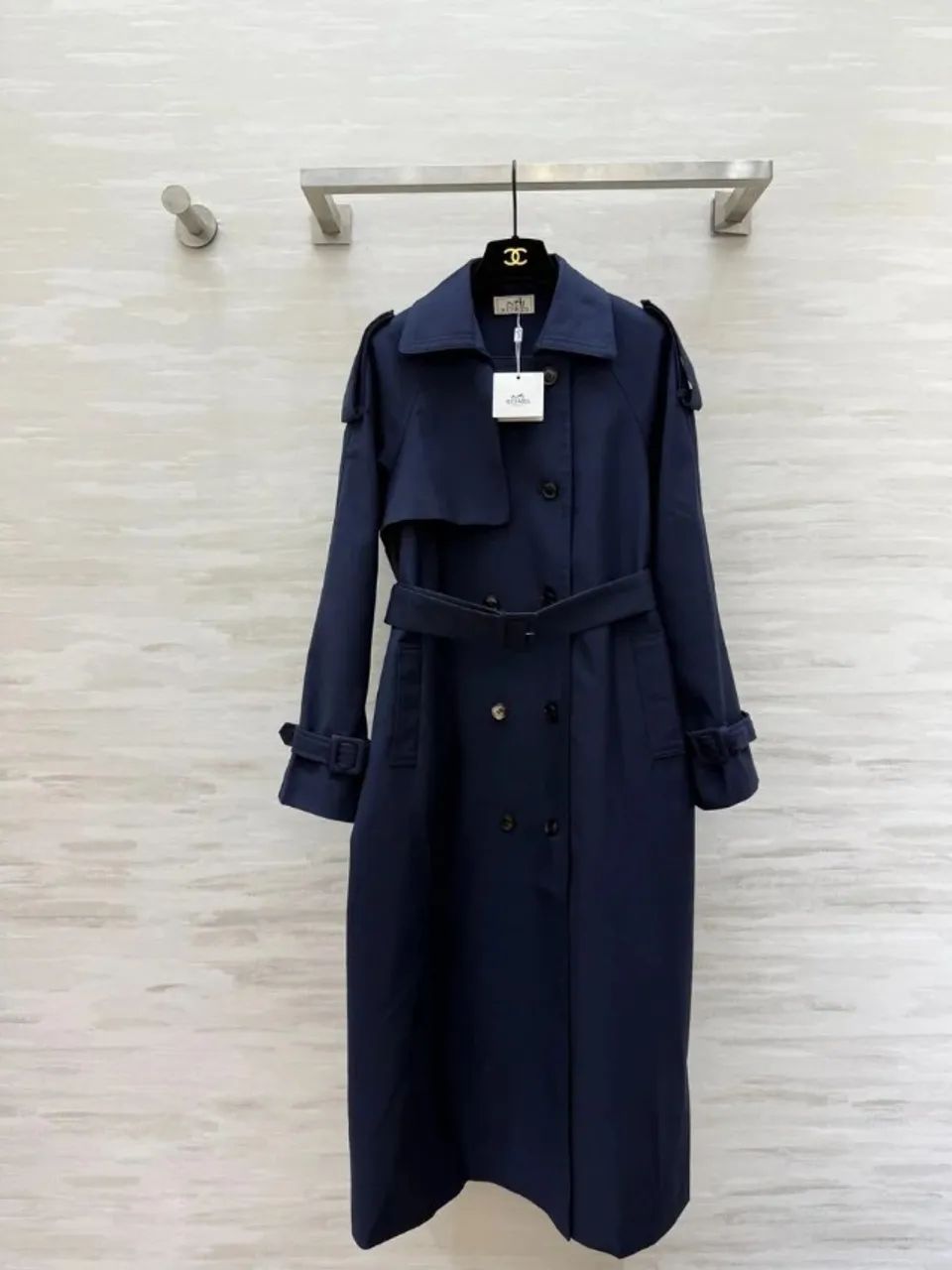 sobretudo hermes feminino azul marinho - Foto 3