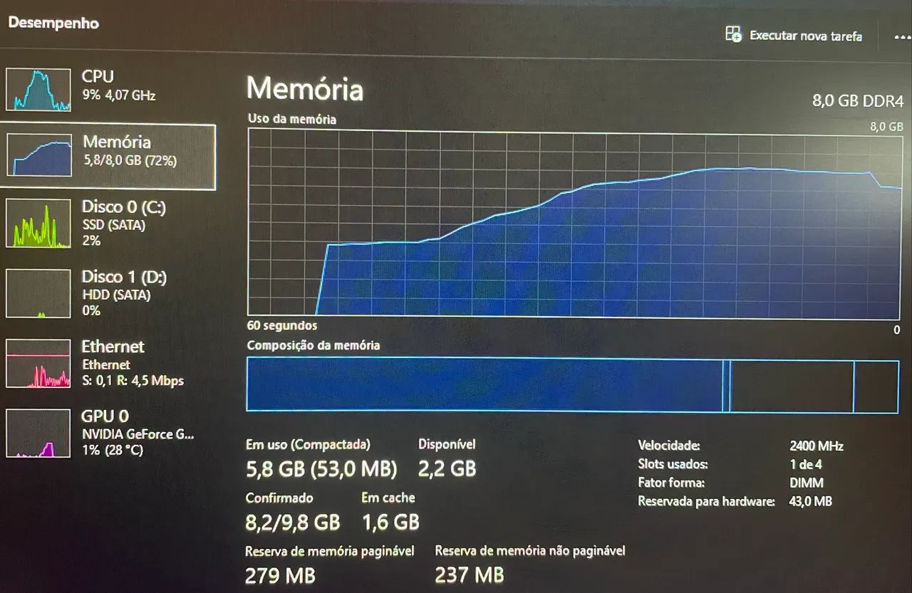 Memória Ram 8GB DDR4 2400MHz HyperX Fury - Foto 3