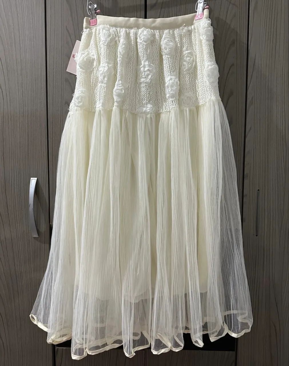 Saia mídi tule off white  - Foto 5