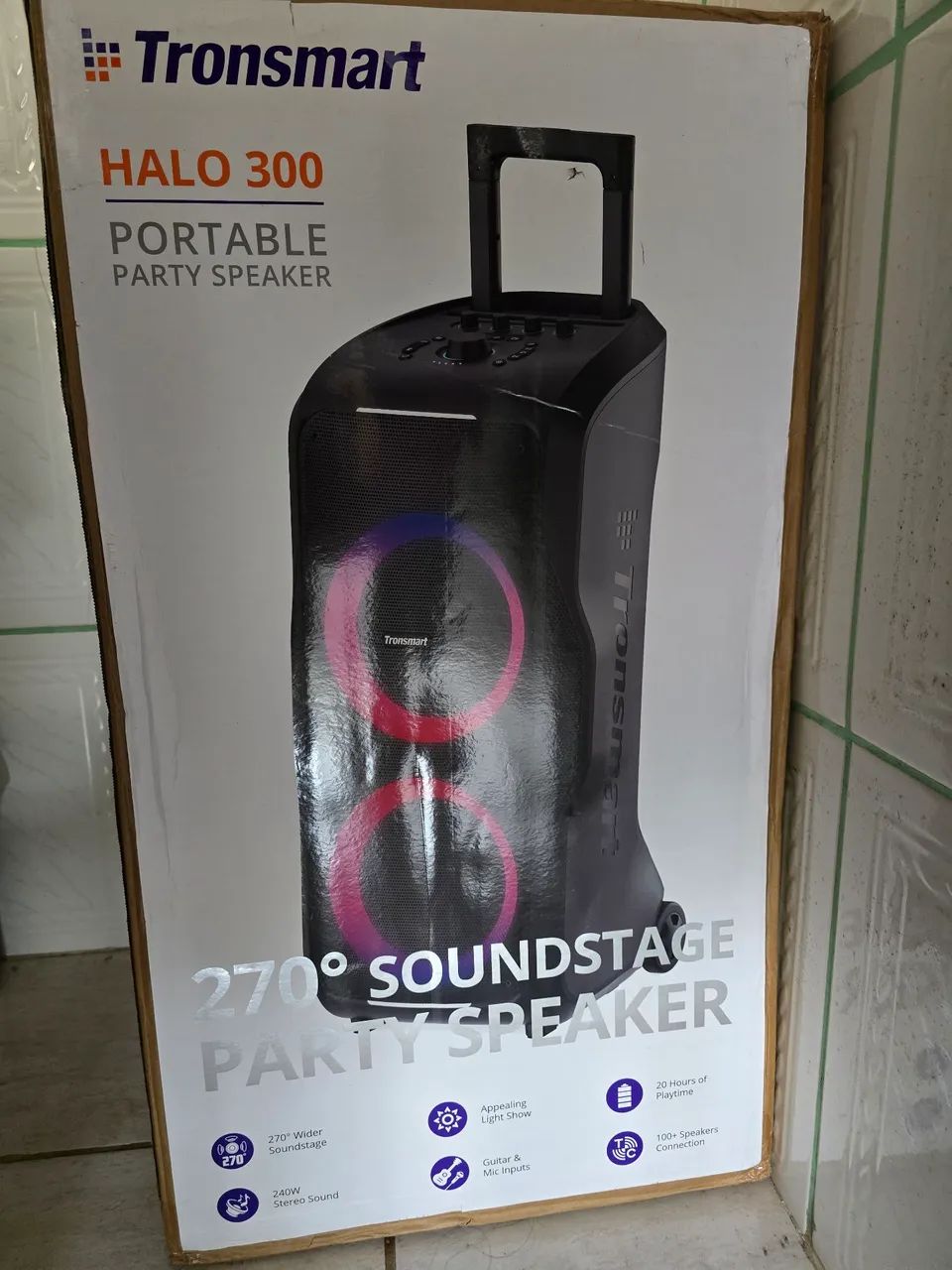 Tronsmart Halo 300 - Torre de Som Bluetooth 240W - Estado de Nova