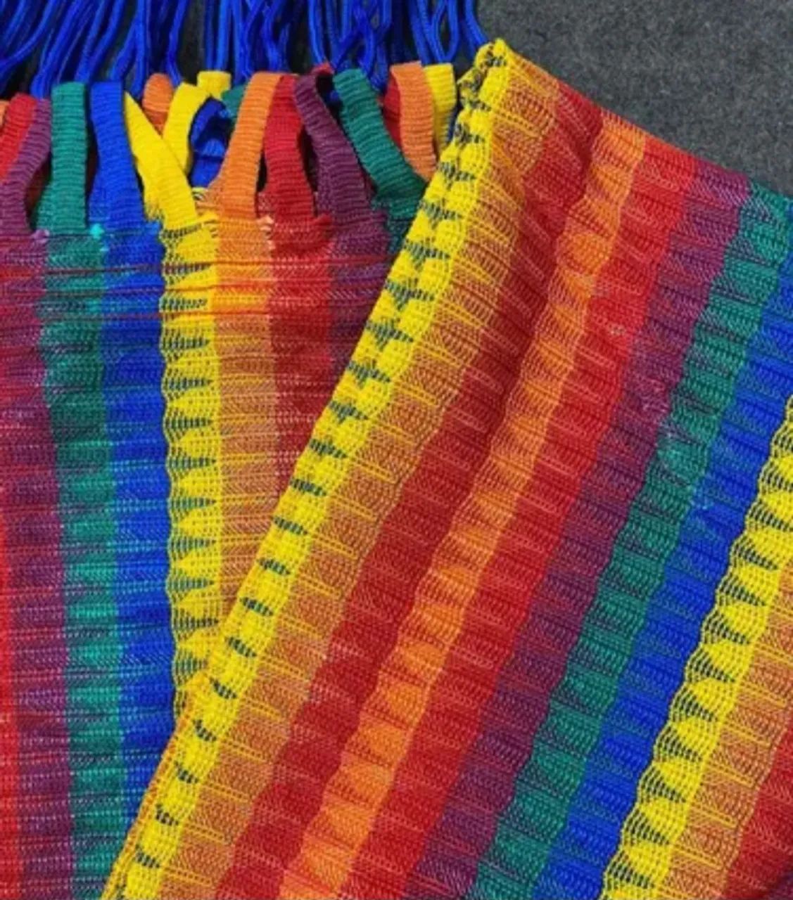 Rede estilo arco íris de nylon solteiro  - Foto 2