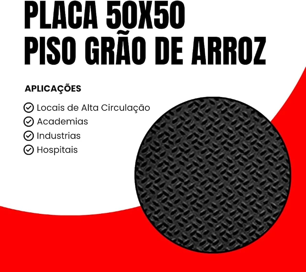 Piso emborrachado 50x50 grão de arroz  - Foto 2