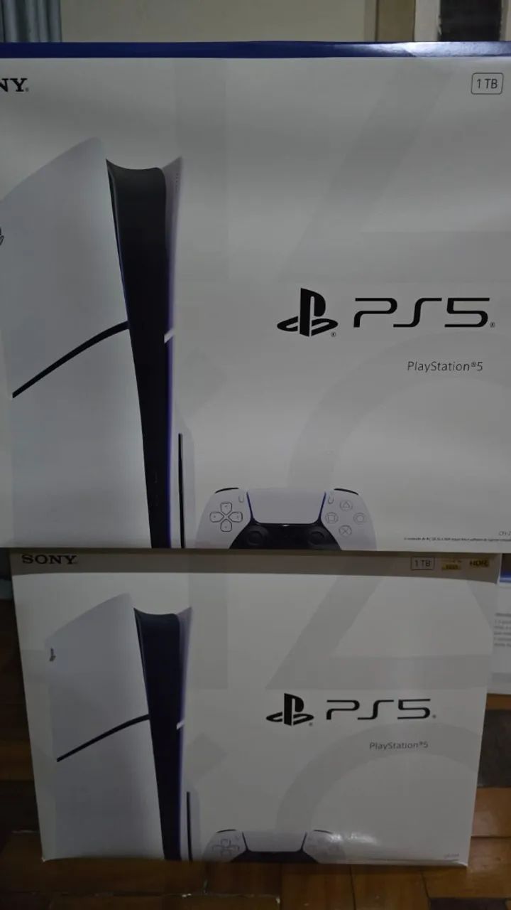 PlayStation 5 Slim Com Leitor, 1TB, 1 Controle Branco - Lacrado