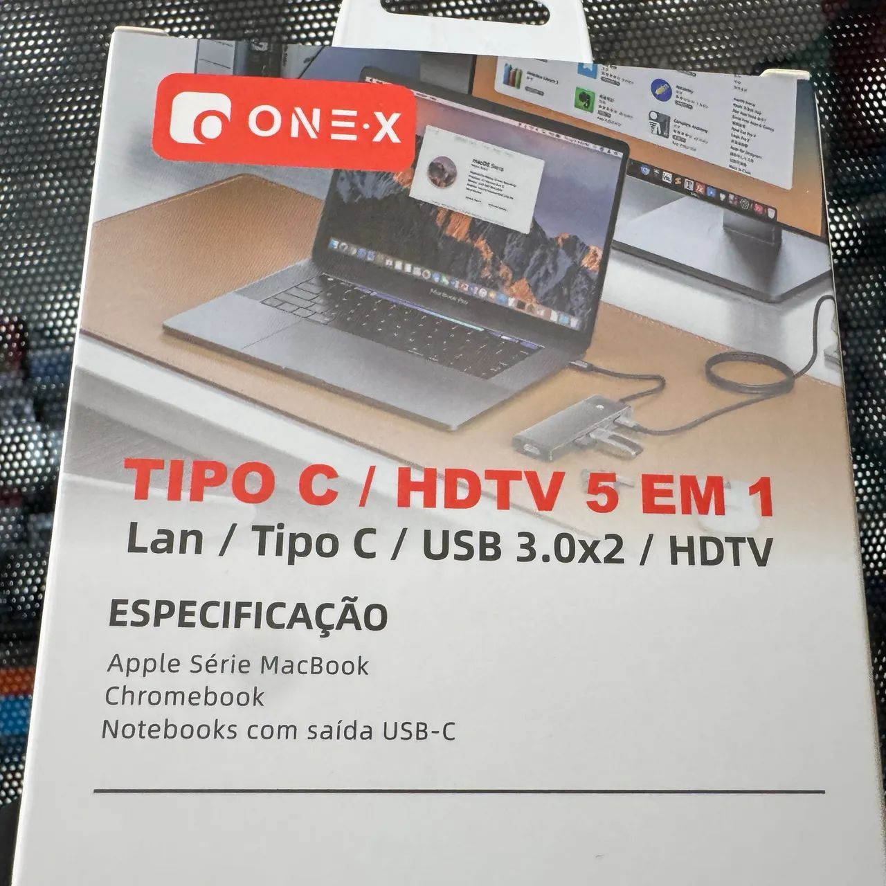 Hub Type-C com entrada hdmi rj45 e USB  - Foto 2