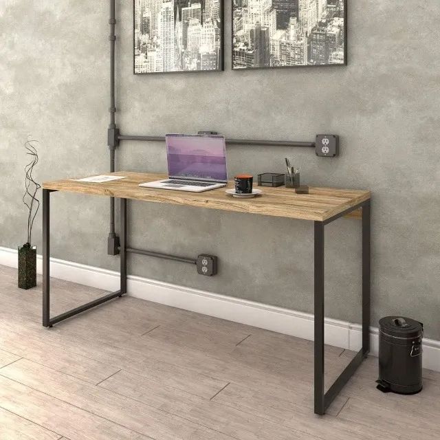 Mesa Escrivaninha Industrial Para Computador 150cm