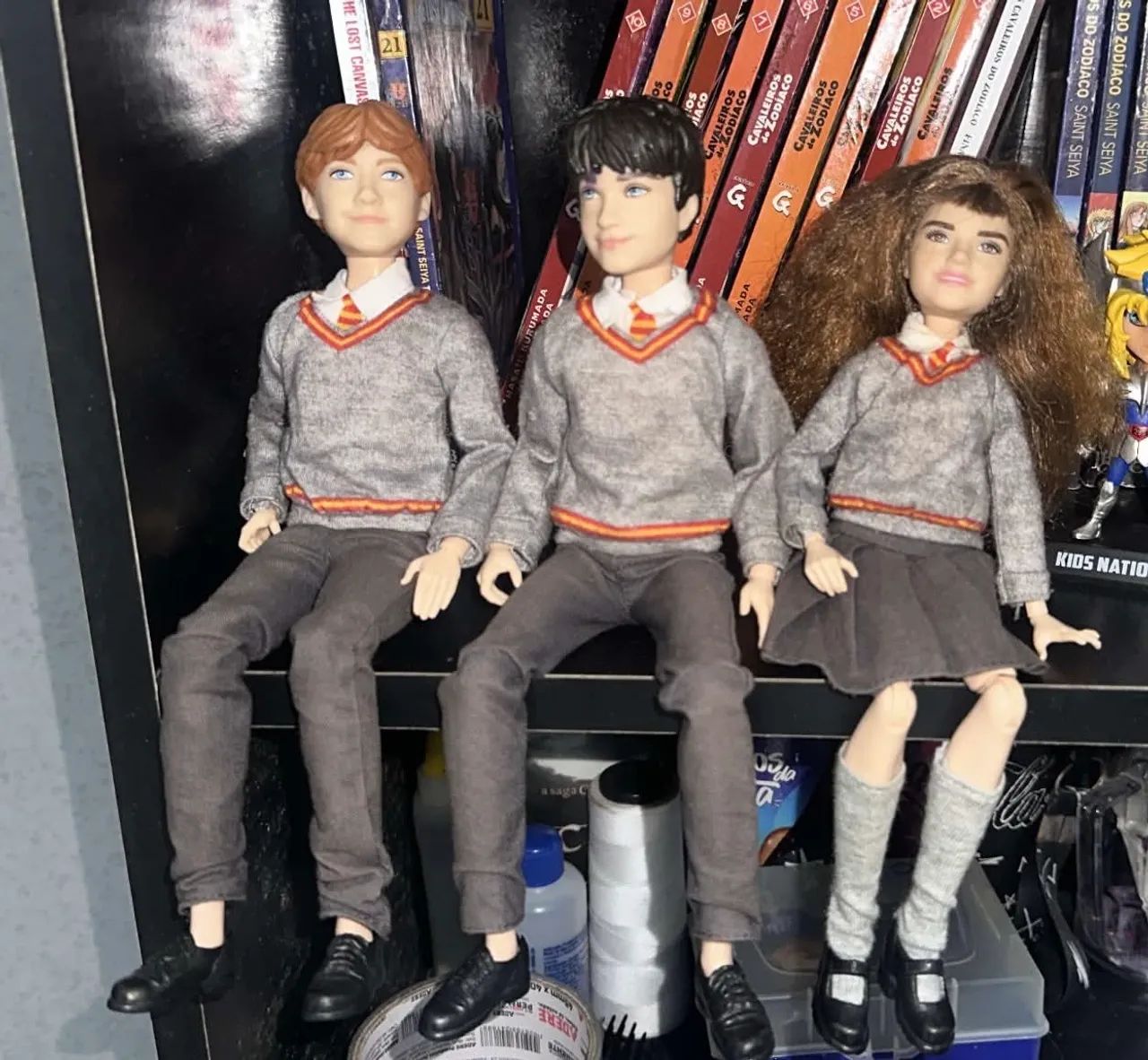 3 bonecos harry potter 