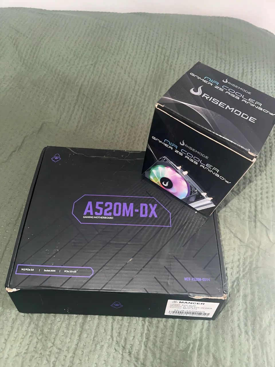 KIT ryzen 5 5500 e a520m e cooler NOVO - Foto 2