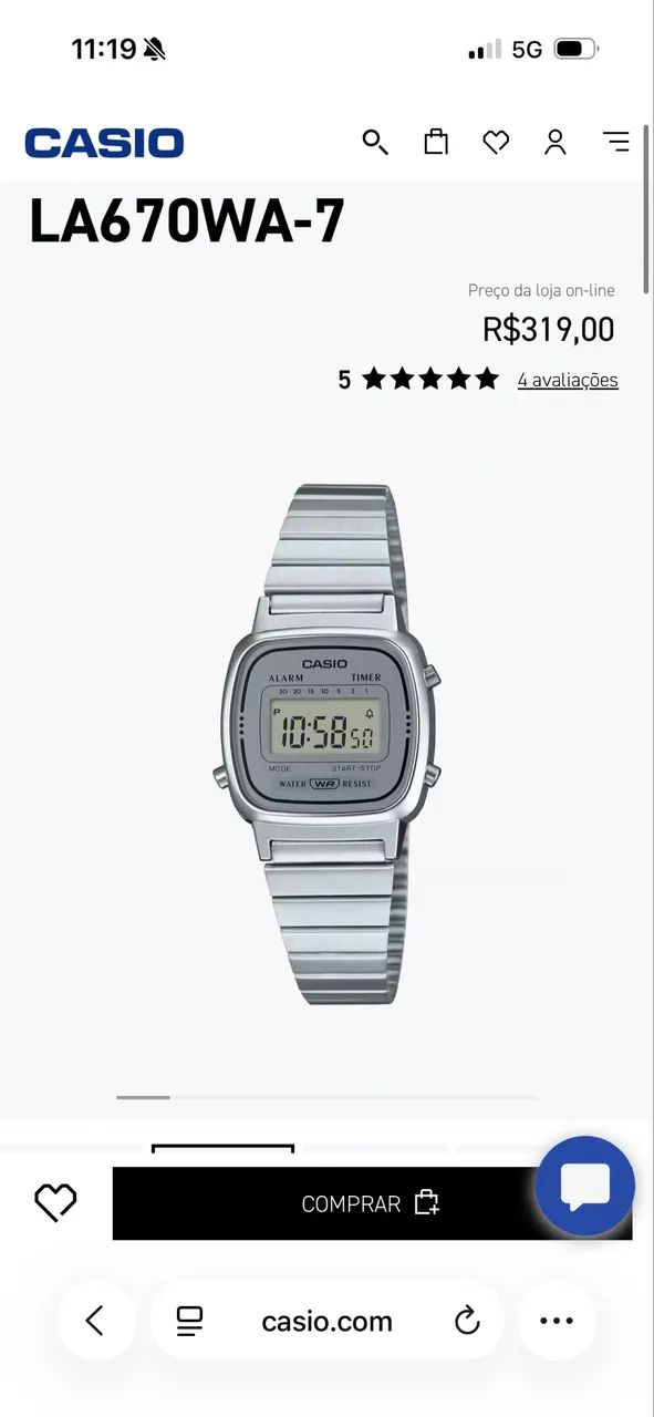 Relógio CASIO