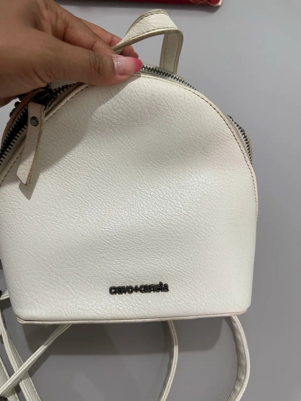 Mini Mochila Feminina Tachas Cravo e Canela - Foto 2