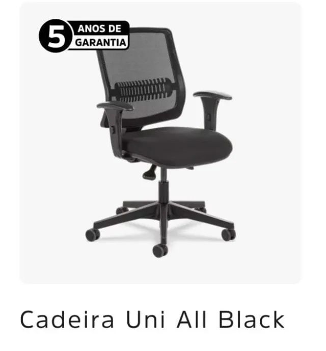 cadeira uni all black  - Flexform