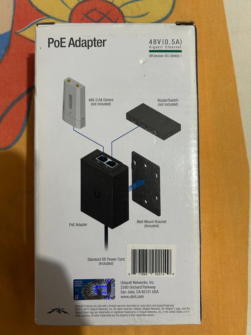 Adaptador POE Ubiquiti 48v (0.5A) - NOVO - Foto 3