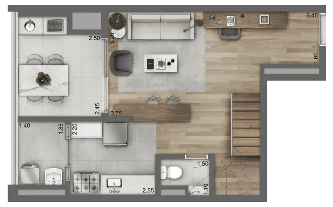 PLANTA 91m²