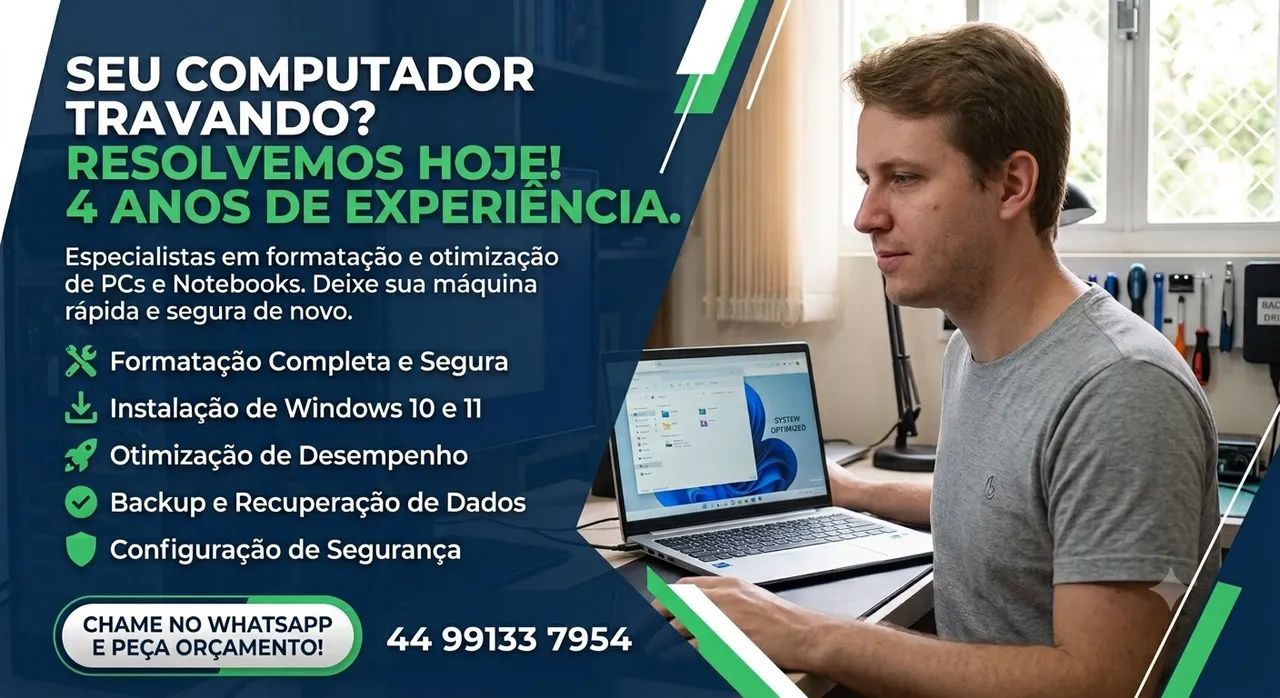 Formação/Manutenção de computadores e notebooks
