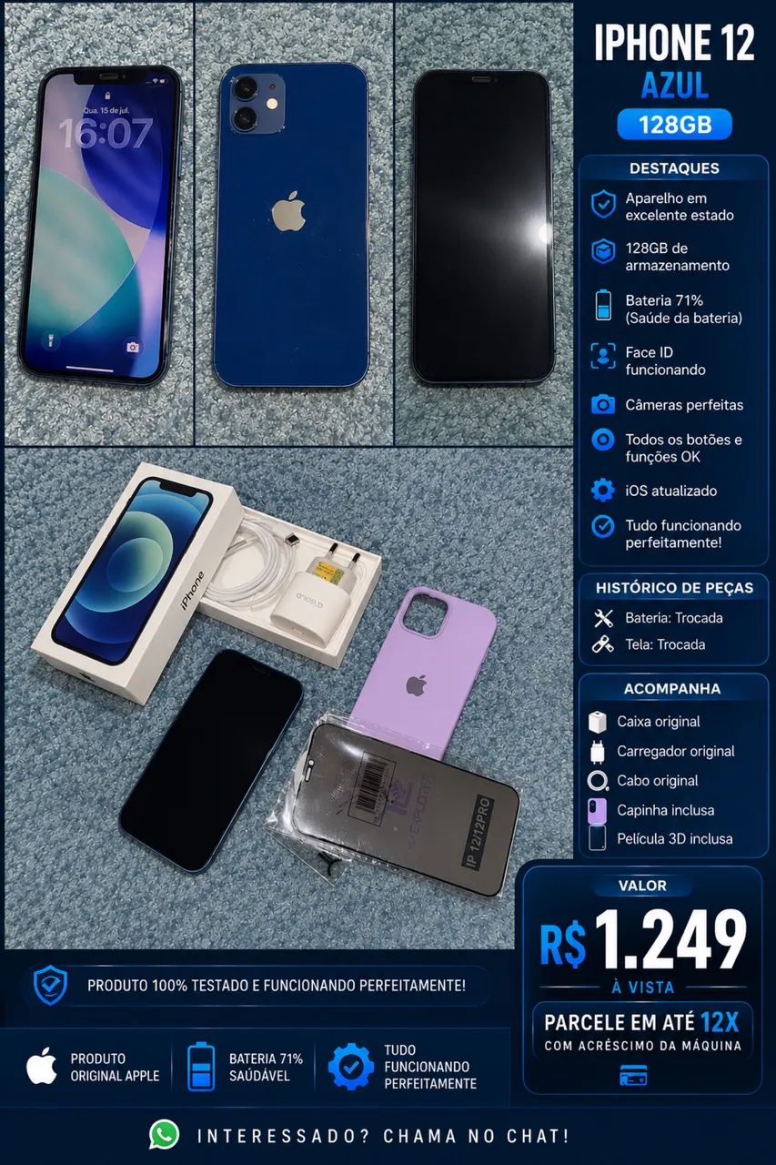 iPhone 12 impecável