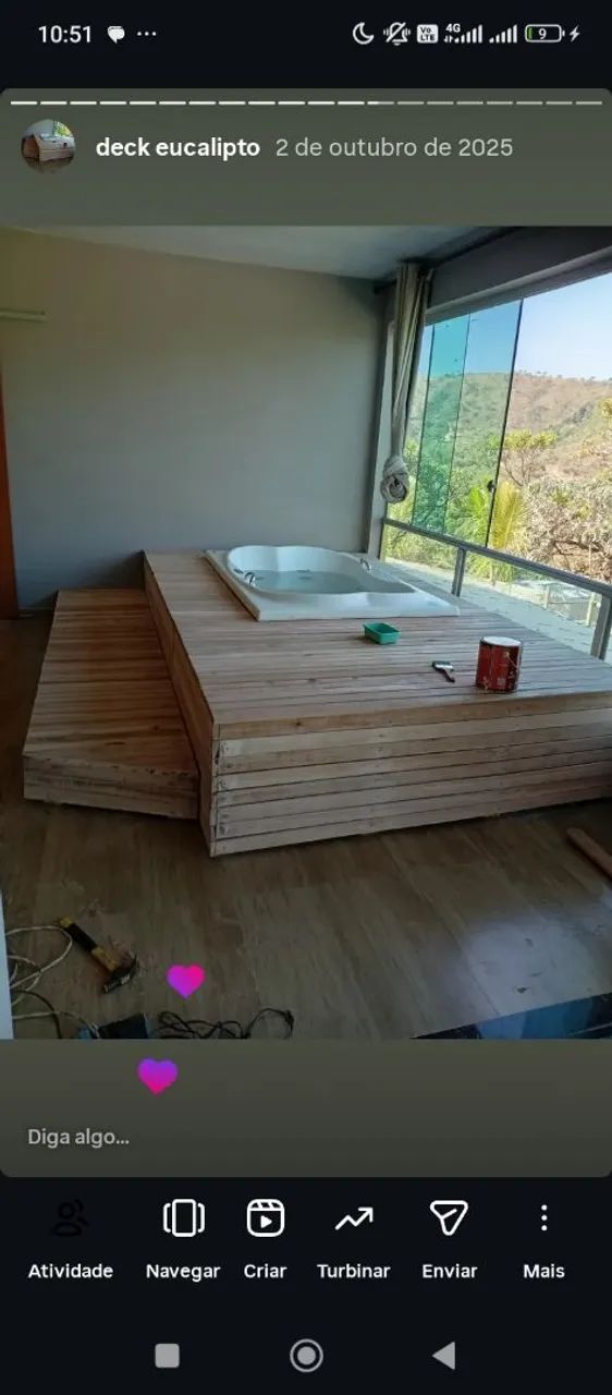 Deck de eucalipto tratado 