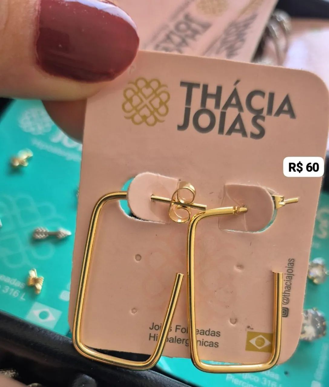 Argola folheadas a ouro