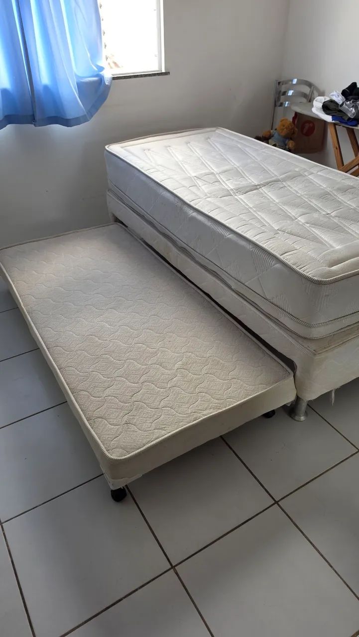 Cama Box de Solteiro Bicama 