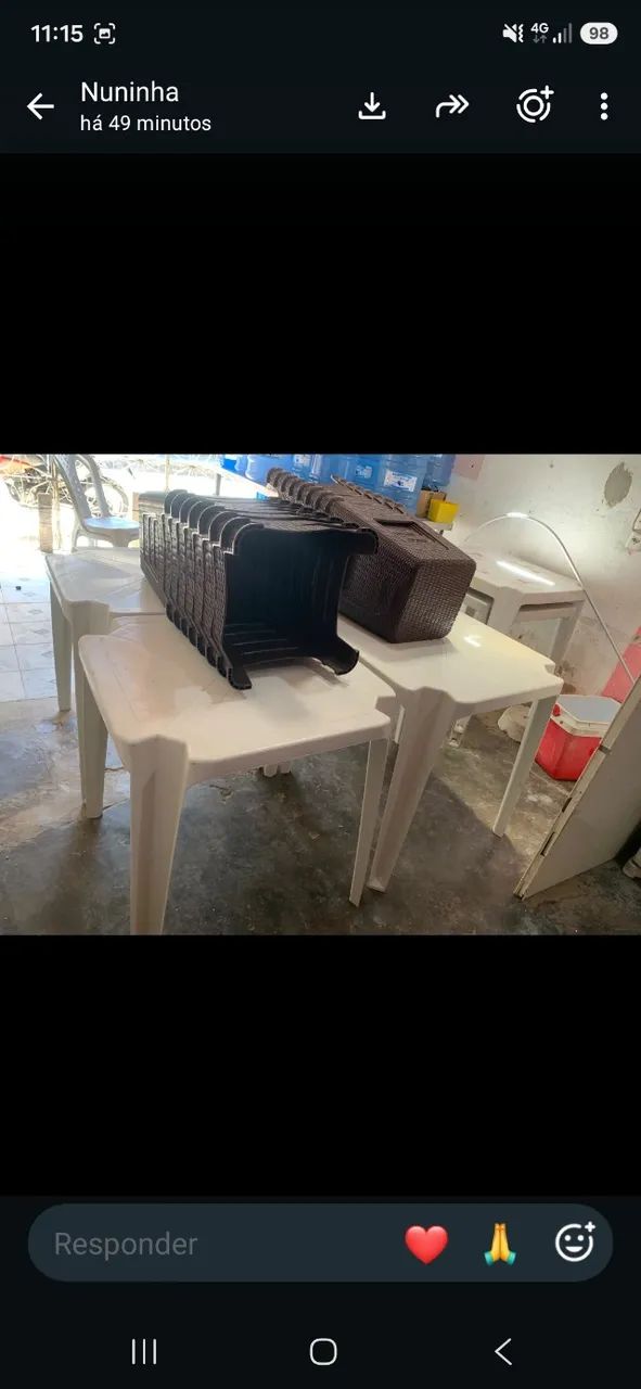 Mesas e banquetas de plastico - Foto 3