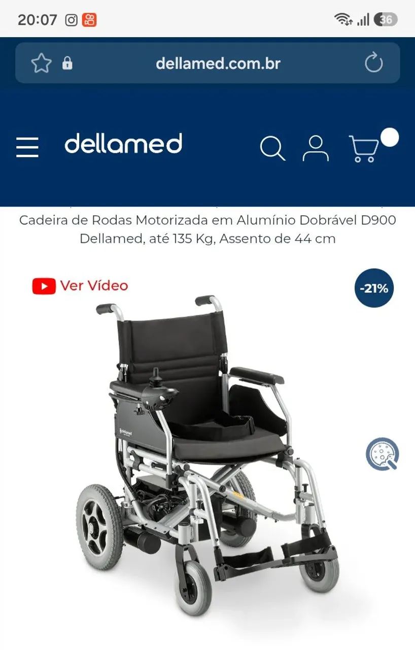 Cadeira de rodas dellamed D900 