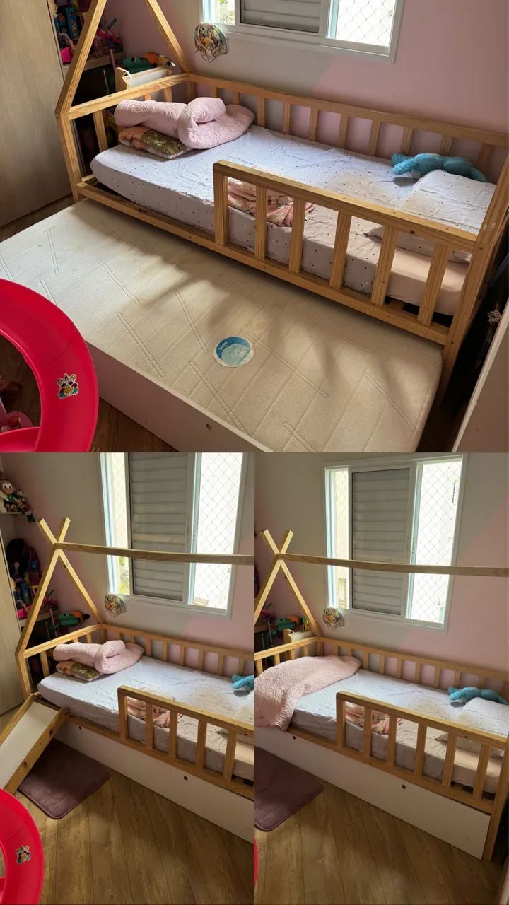Cama Montessoriana c/ escorregador 