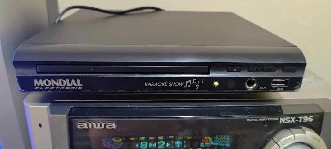 DVD Mondial Black Line Novo na Caixa com Controle Remoto.