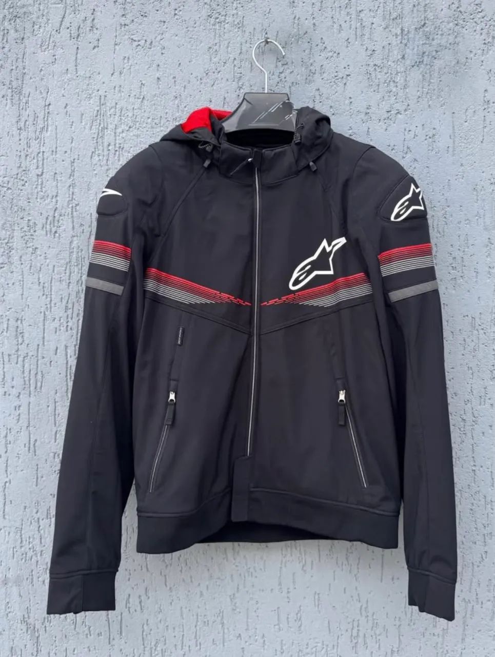 Jaqueta Alpinestars Sektor V2 Tech Hoodie Preto/vermelho - Tamanho