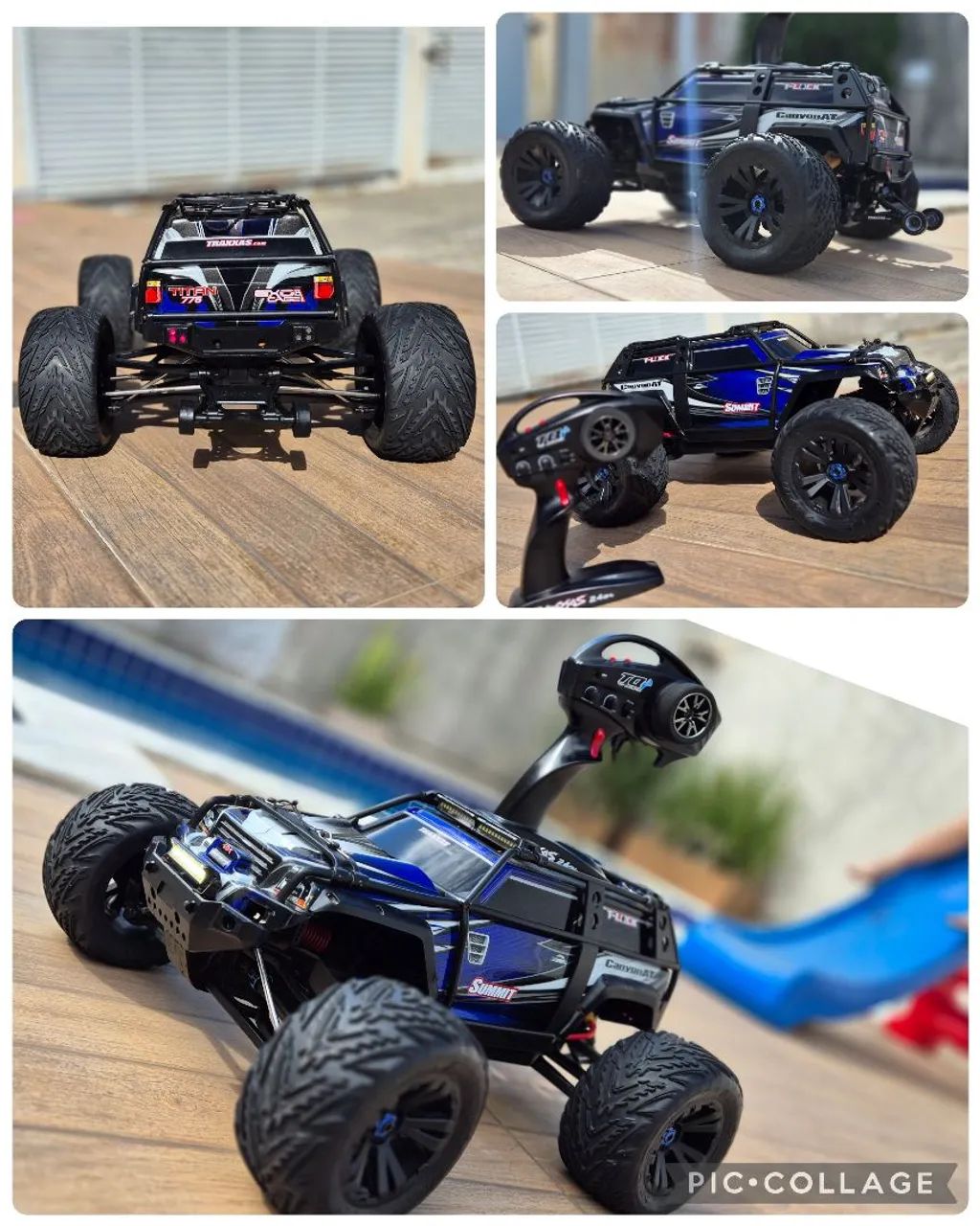 Automodelo TRAXXAS E-REVO 1/10 elétrico completo - Foto 2