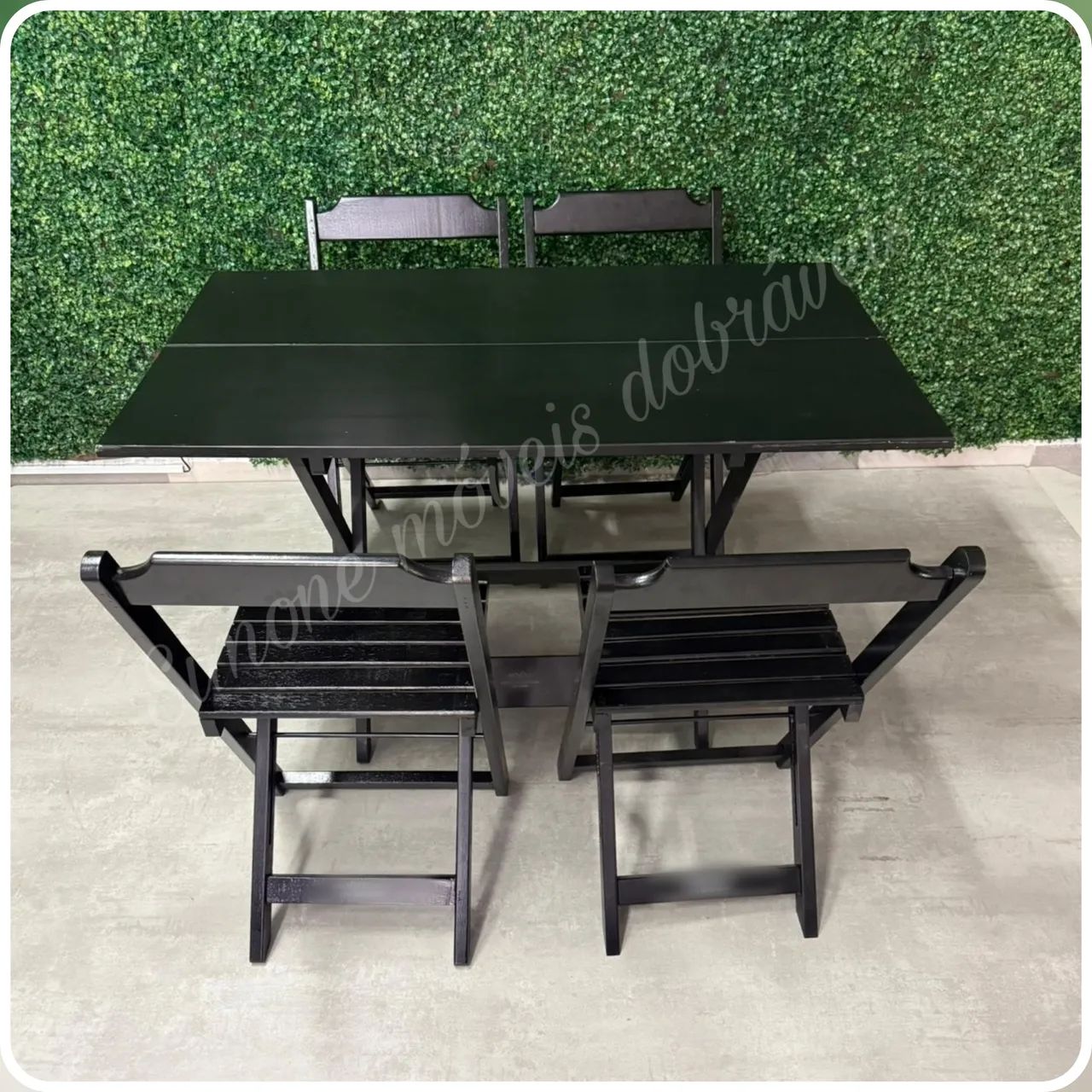 Mesa 1,20x70 com 4 cadeiras Madeira  - Foto 3