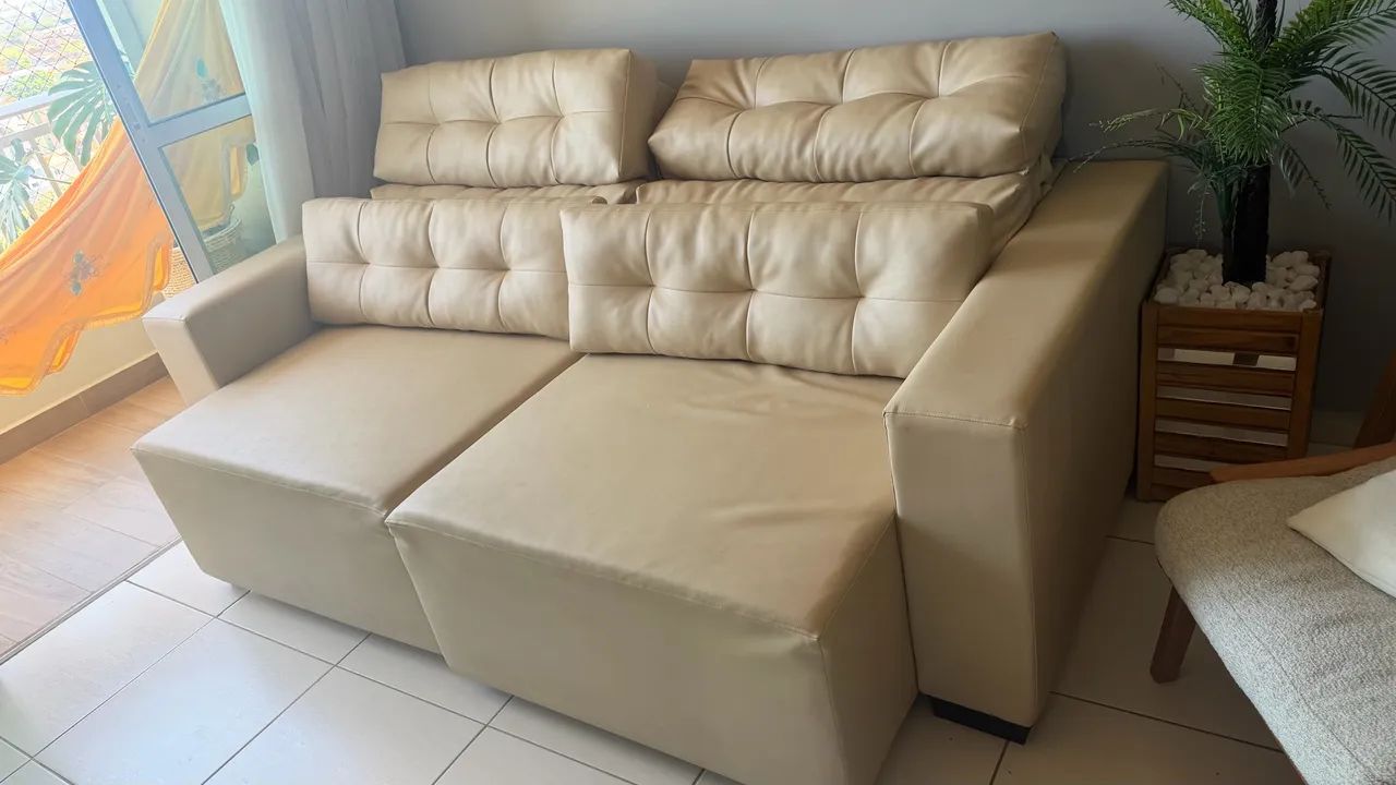 Sofá retrátil com tecido factor - Foto 2