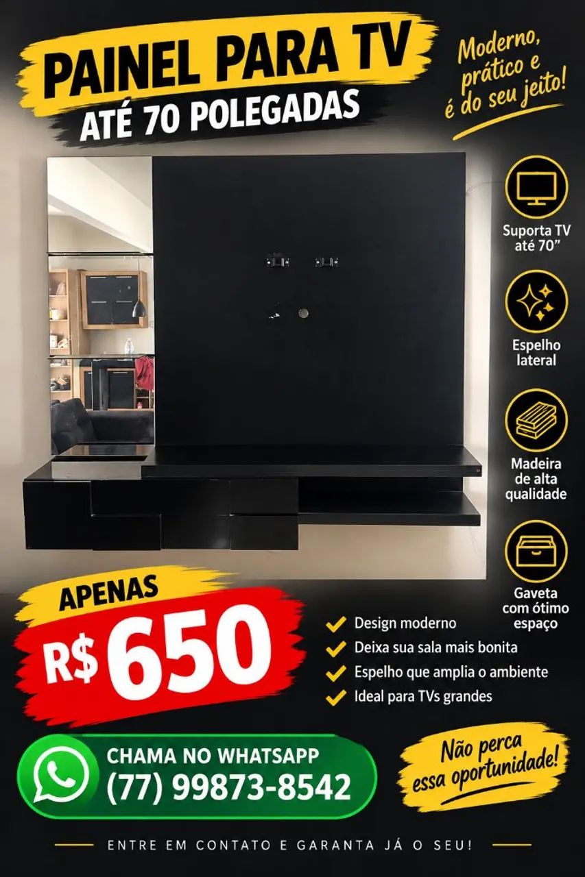 PAINEL PARA TV ATE 70 POLEGADAS