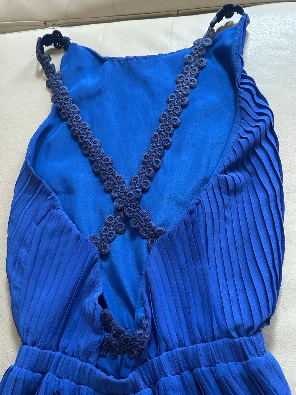 Vendo vestido Plissado  Azul