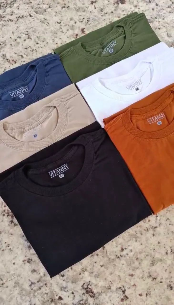 Oportunidade de compra. Camisetas básicas Menegotti a preço de custo 