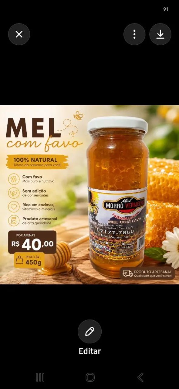 Mel puro e natural e barato - Foto 2