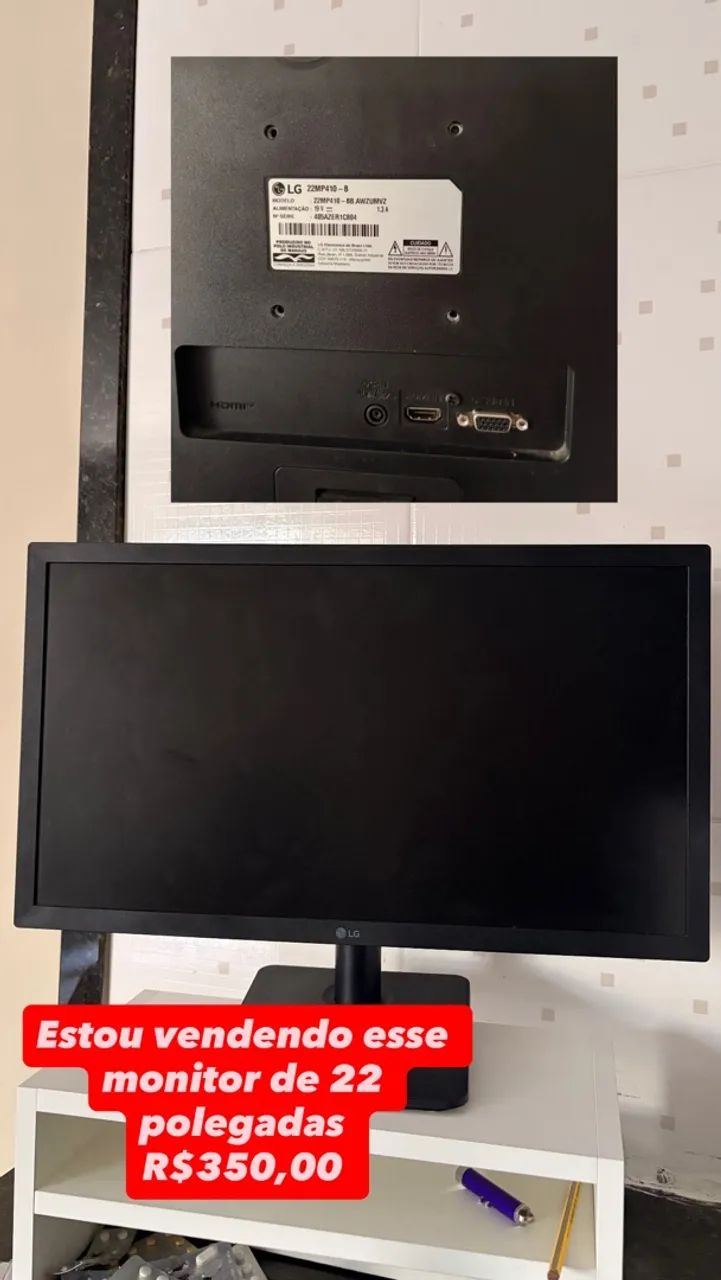 Monitor 22 polegadas 