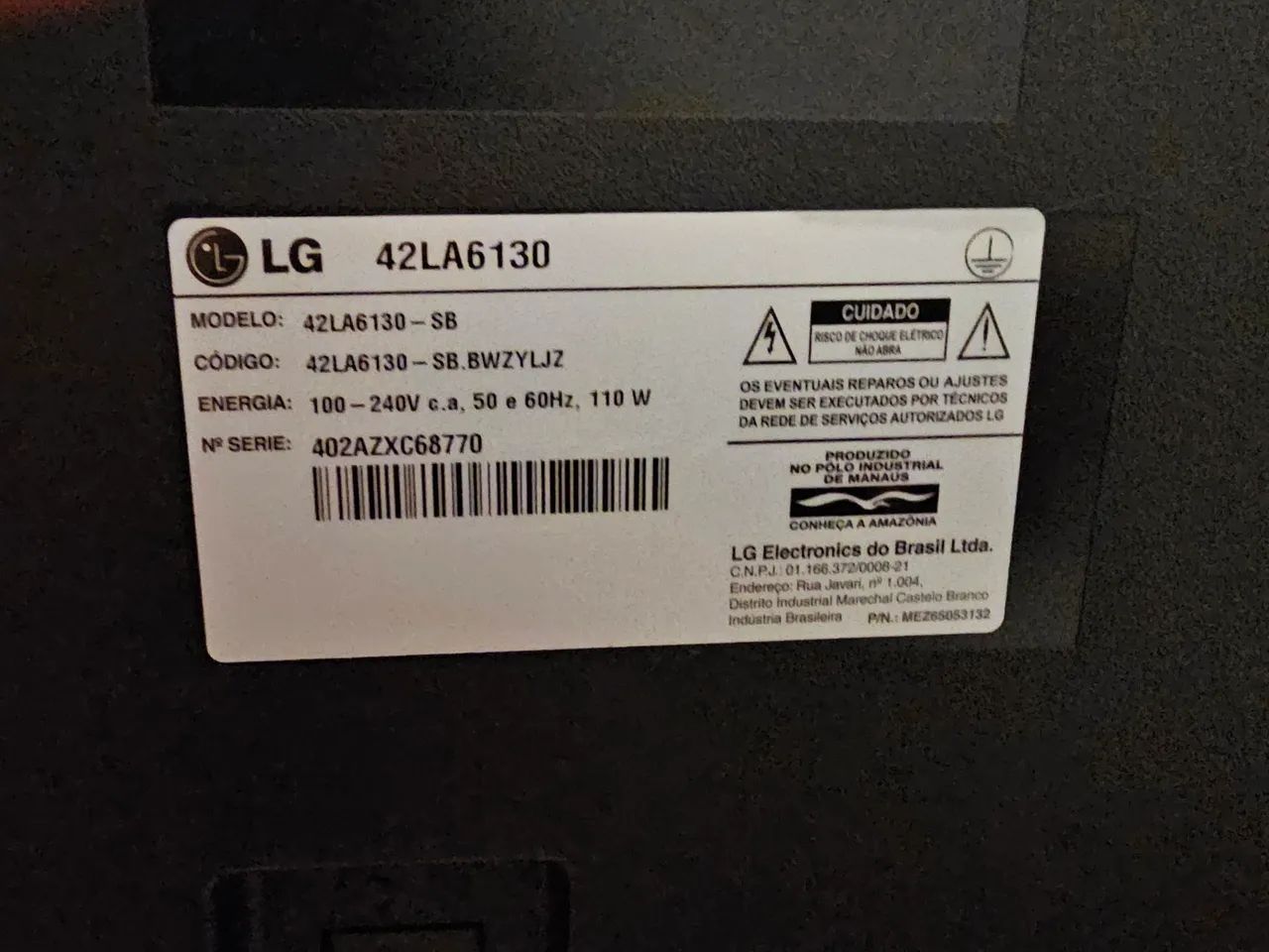 Tv lg 42la6130 com display danificado - Foto 4