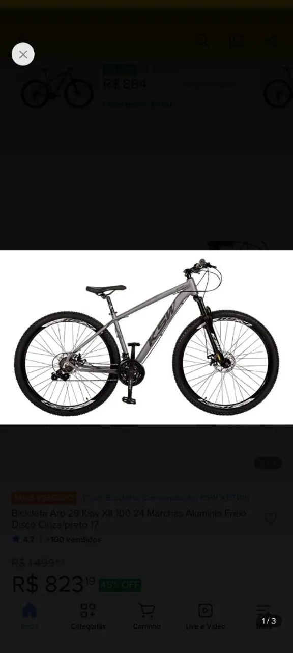 Bike ksw cinza 