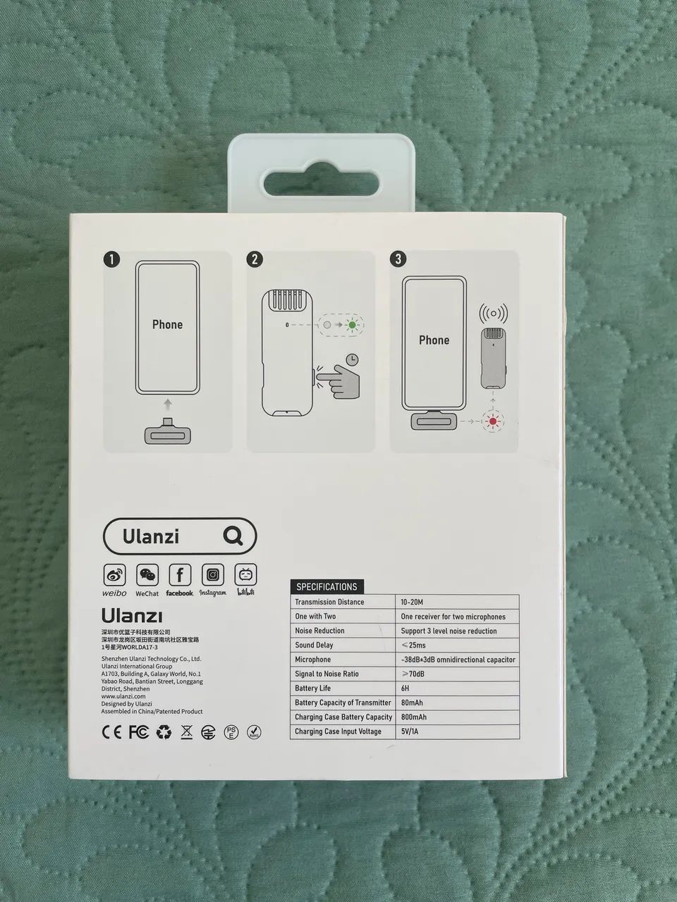 Microfone Lapela Ulanzi J12 (Entrada Lightning) - Foto 2