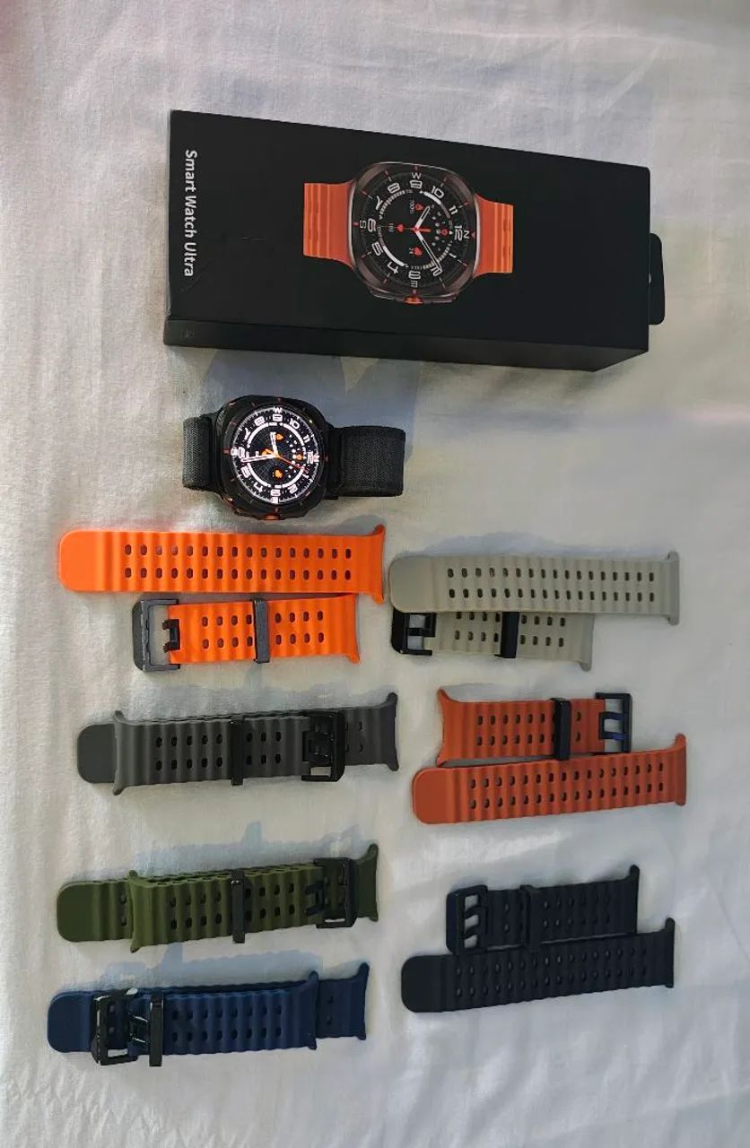 Smartwatch Ultra 7 completo 8 pulseiras - Foto 2