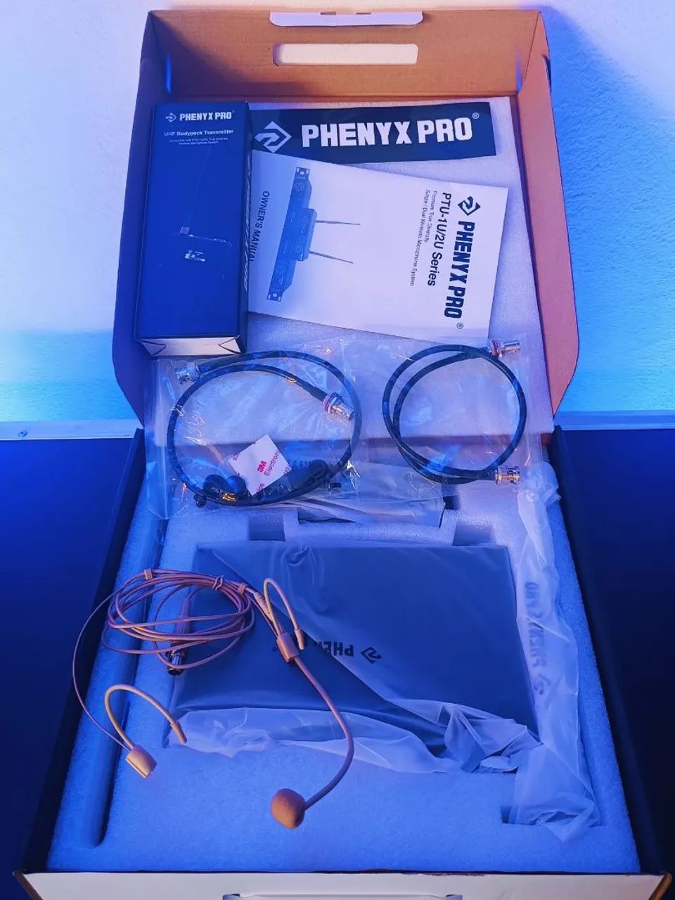 Sistema Microfone Headset Profissional Sem Fio PTU-1U Phenyx Pro - Foto 4