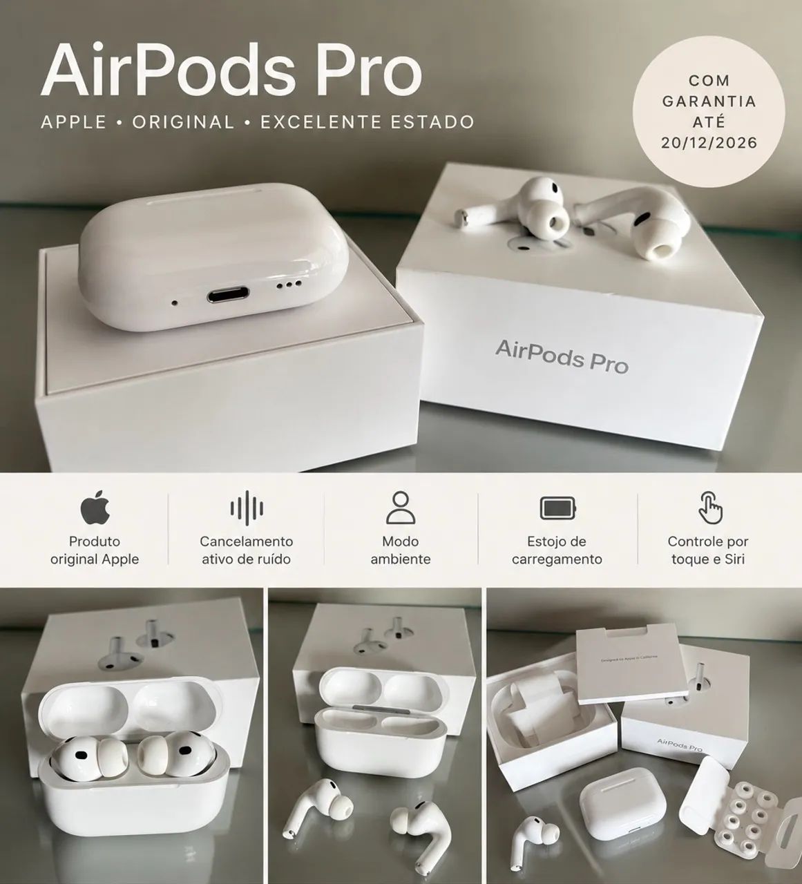 AirPods Pro 3 Apple - na garantia 