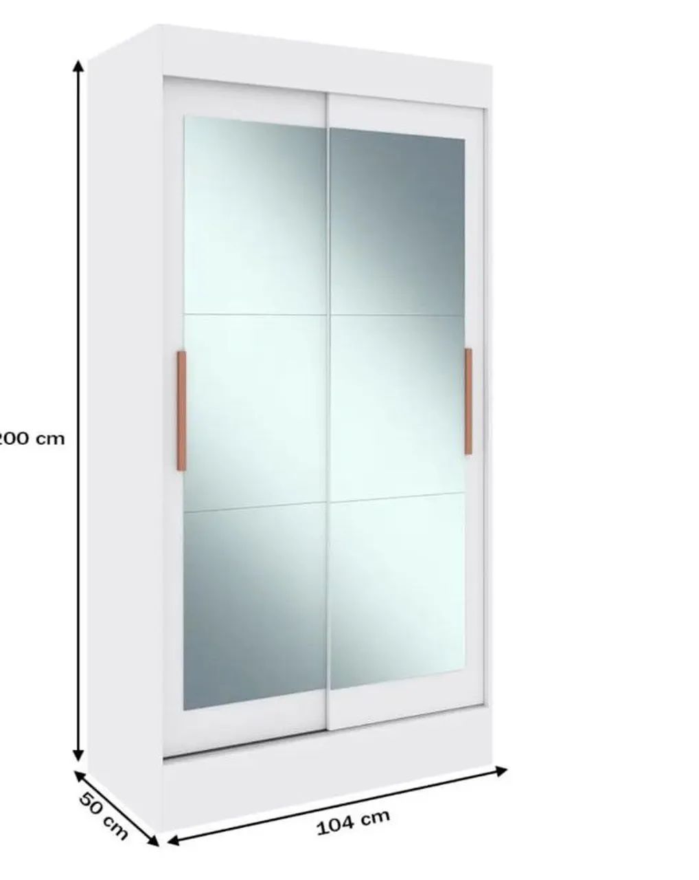 Vendo guarda roupa 2 portas com espelho  - Foto 5