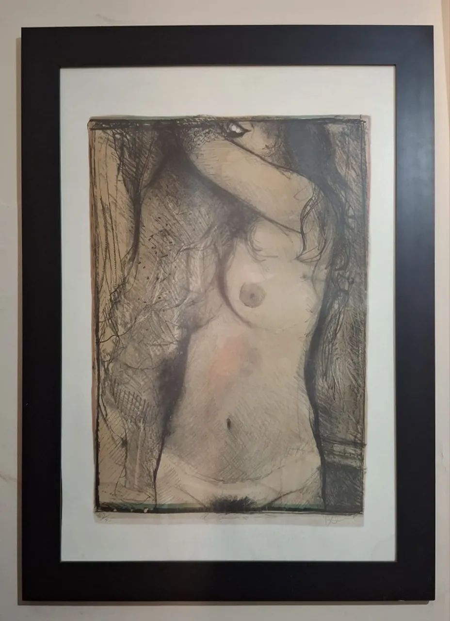 GRAVURA DE DAREL VALENÇA LINS - NU FEMININO - ASSINADA E NUMERADA  - Foto 2