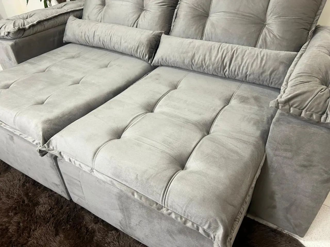 Sofá Retrátil Reclinável Atenas 2.00m-Entrega Rápida - Foto 2