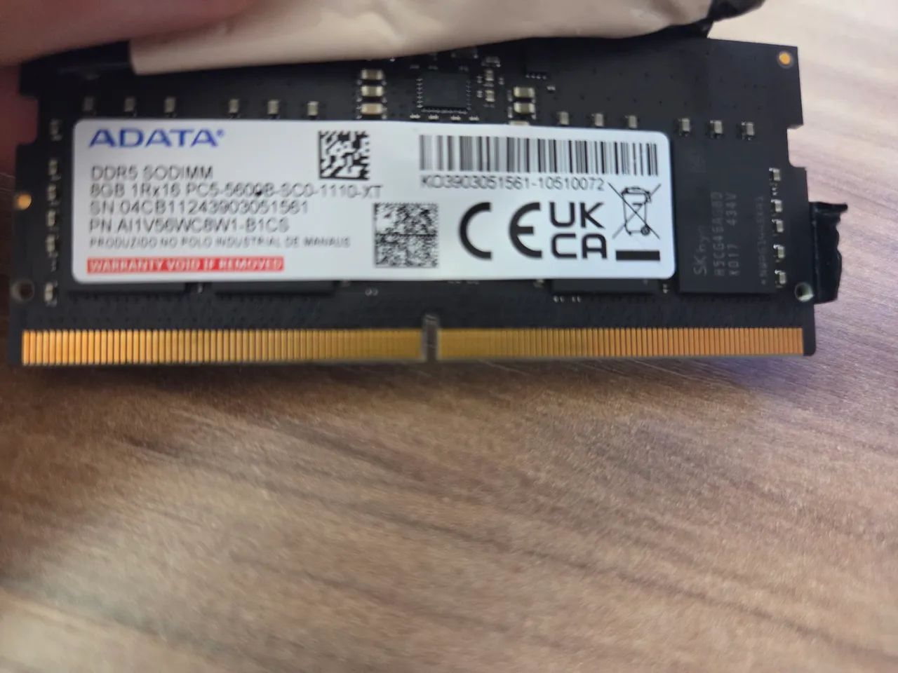Ddr5 1x8gb notebook 5600mhz 
