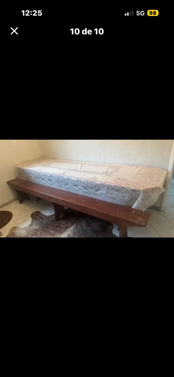 Mesa de madeira para churrasco 