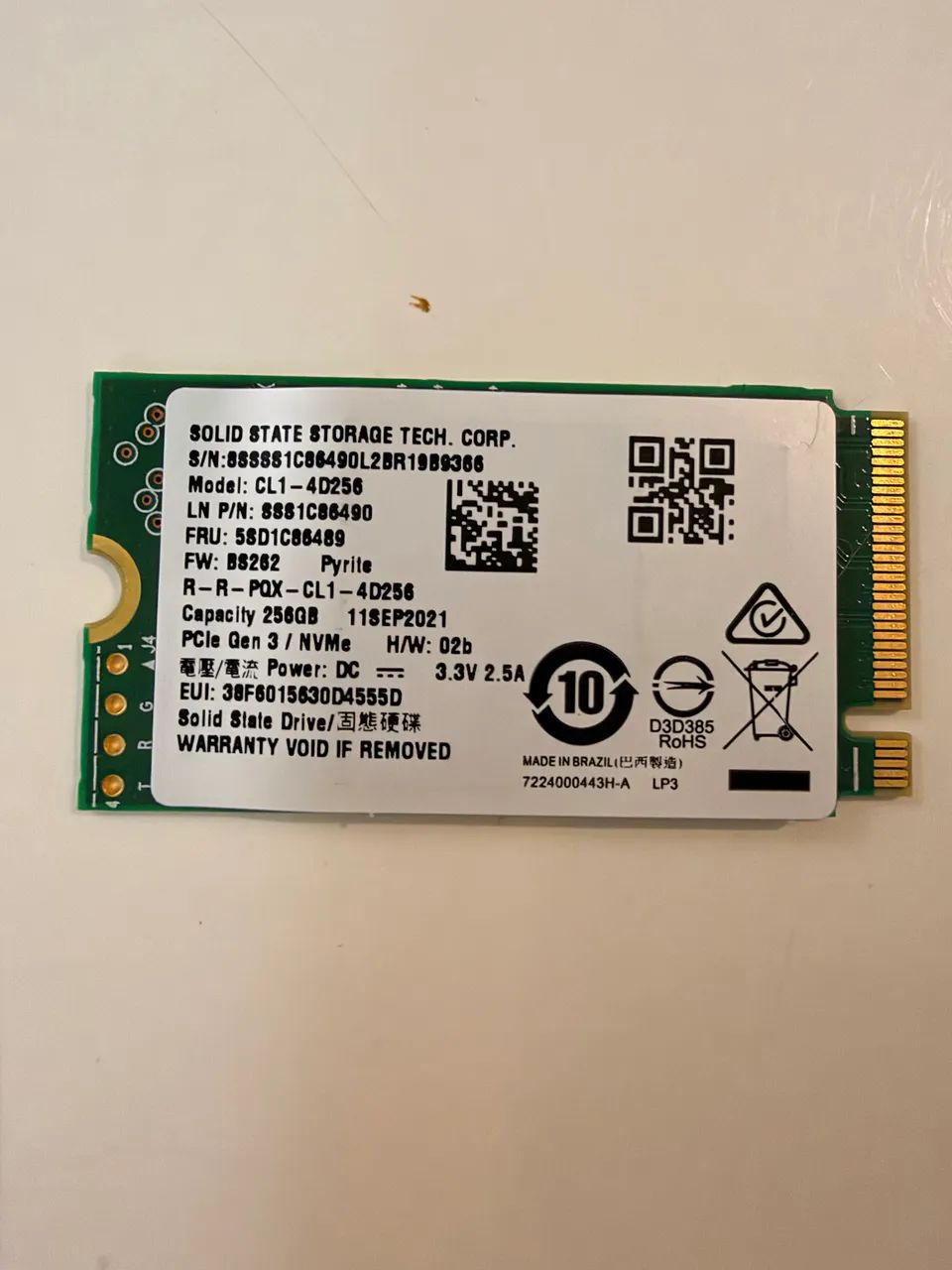 SSD NVME 256GB