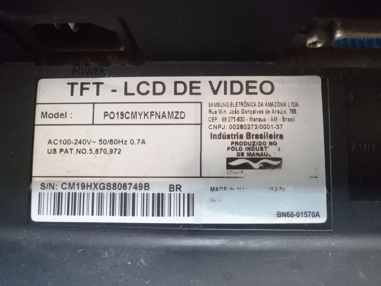 Monitor TFT LCD 18.5 Polegadas - Perfeito Estado  - Foto 2